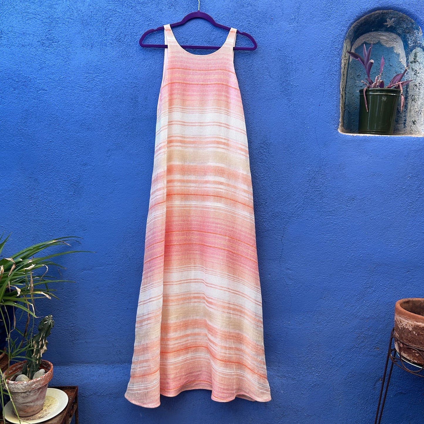 hatch collection loose weave cotton blend sleeveless maternity dress - nwt