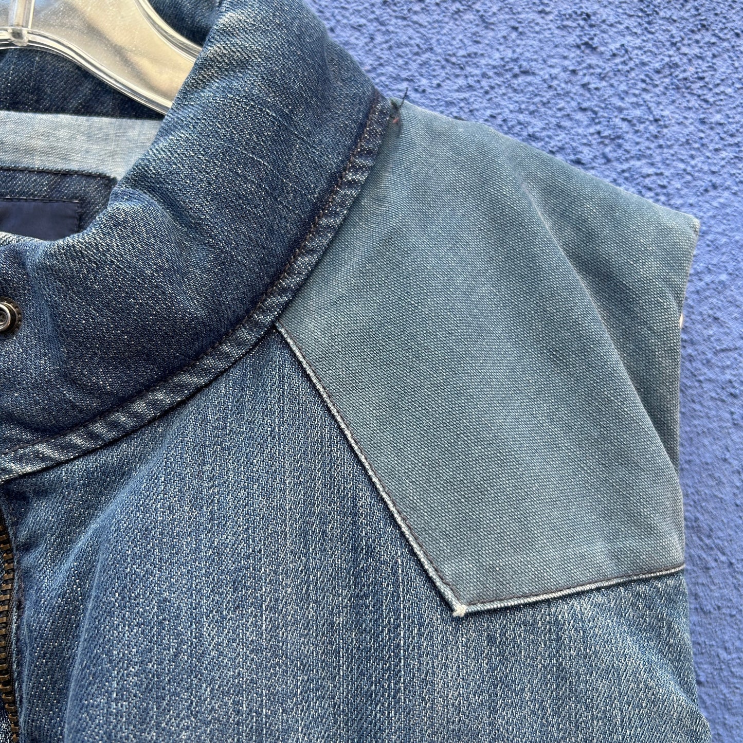 gap denim puffer vest