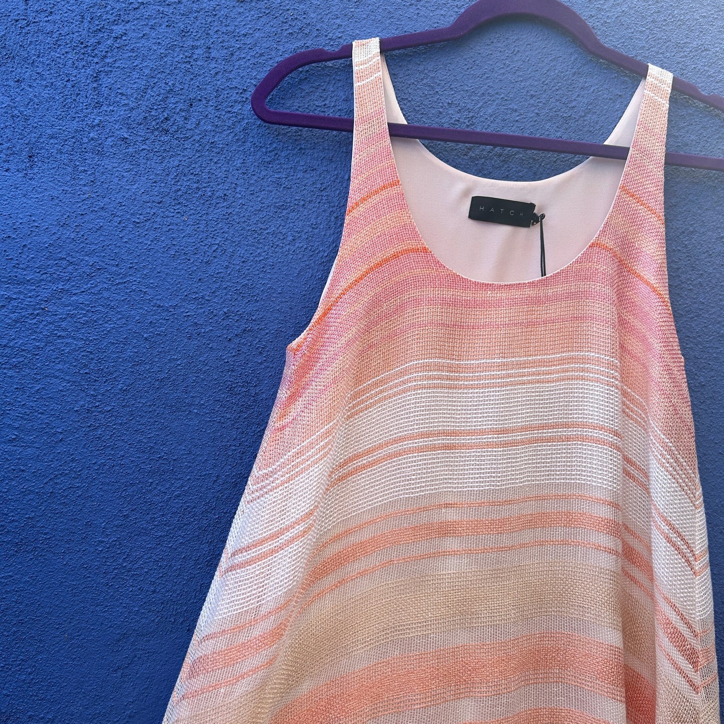 hatch collection loose weave cotton blend sleeveless maternity dress - nwt