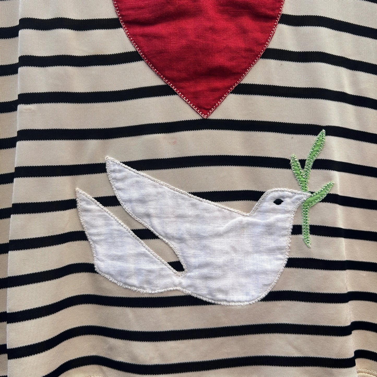 cheap and chic by moschino striped I love peace applique tee