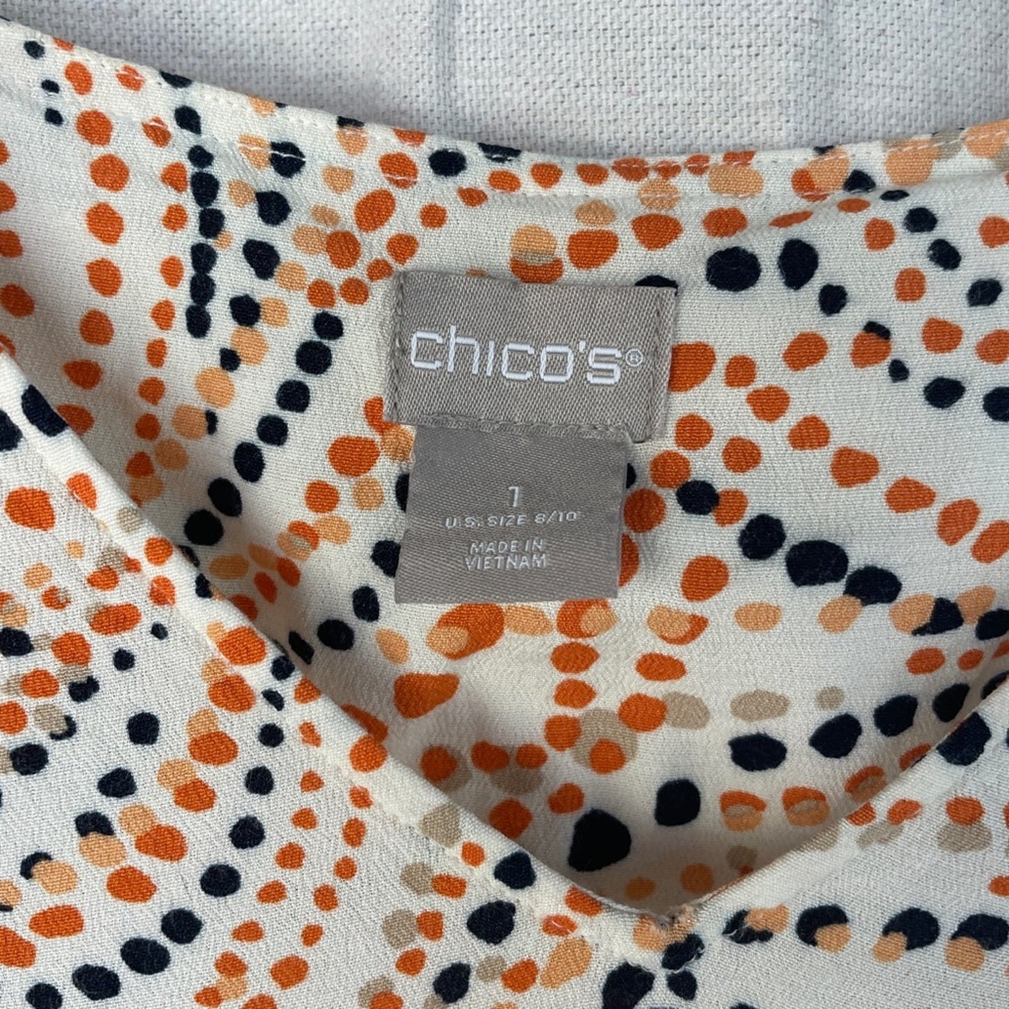 Chico's Abstract Dot Dolman Sleeve Shift Dress