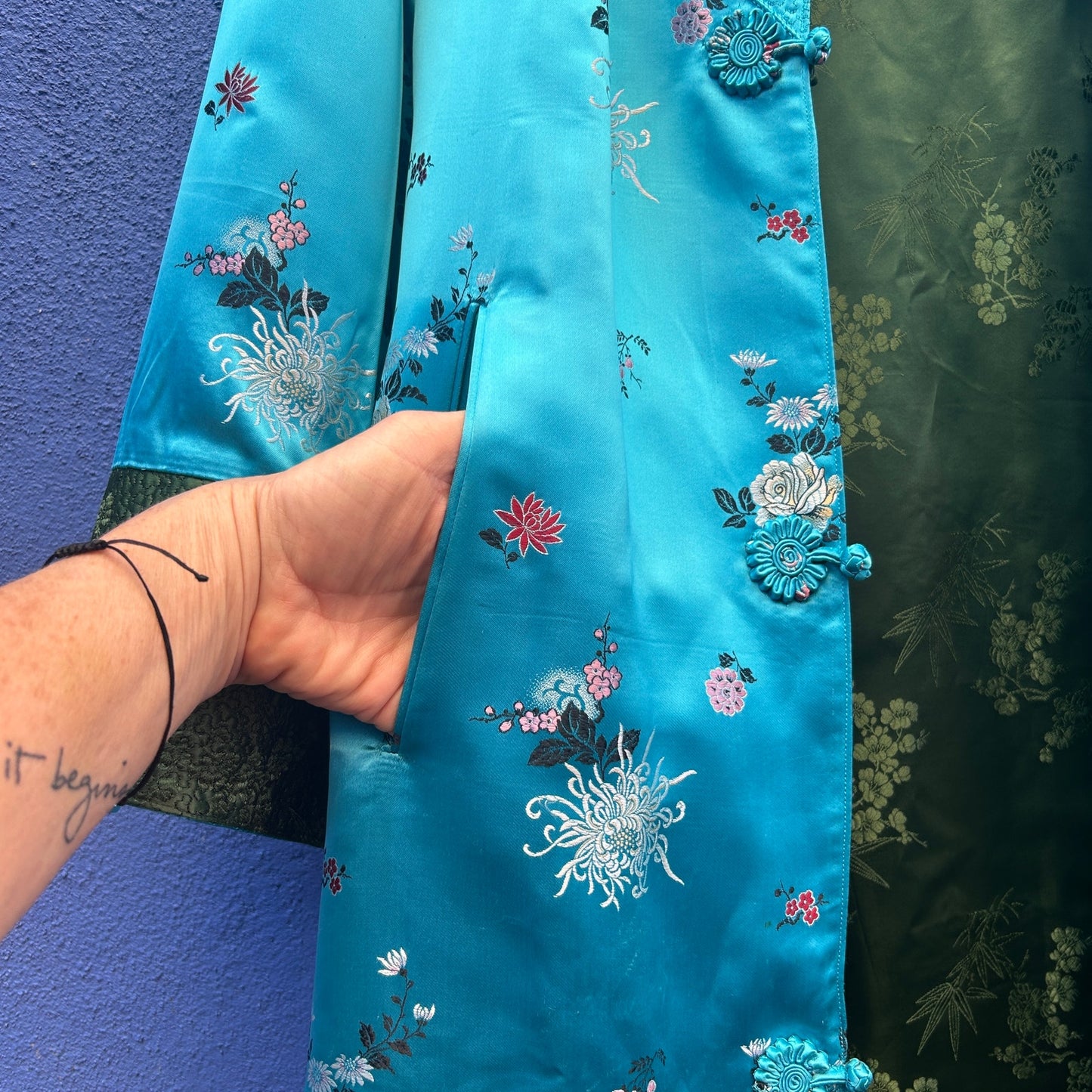 vintage chinese silk reversible jacket