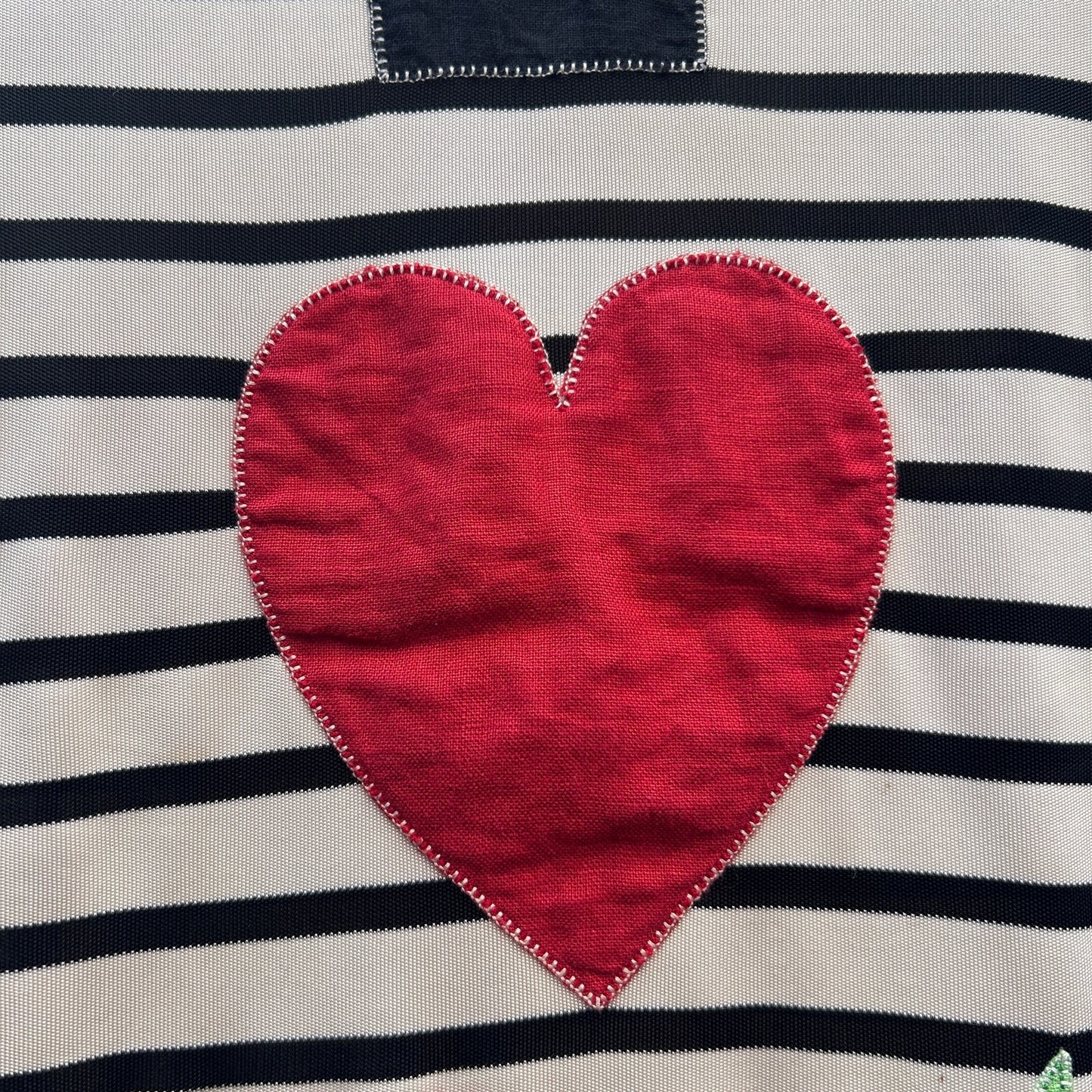 cheap and chic by moschino striped I love peace applique tee