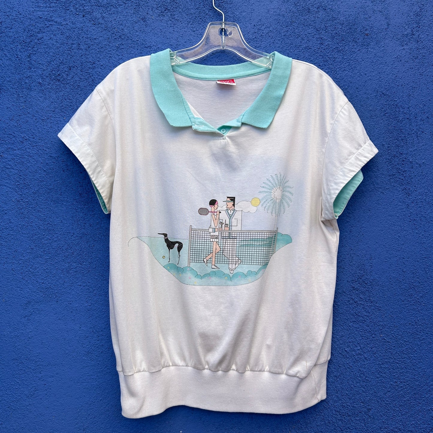 vintage 80s tail tennis top