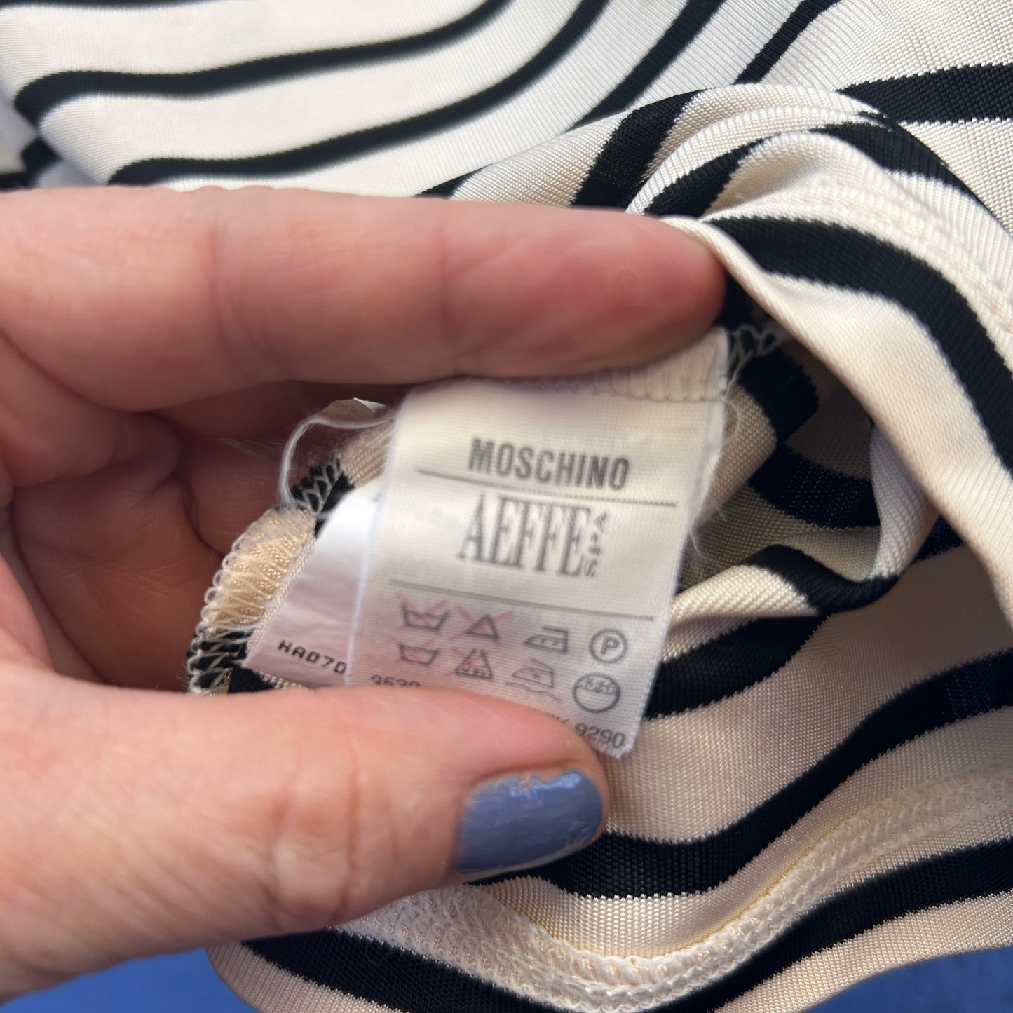 cheap and chic by moschino striped I love peace applique tee