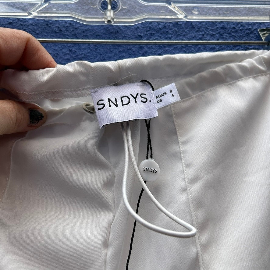 SNDYS. white lagenlook drawstring joggers