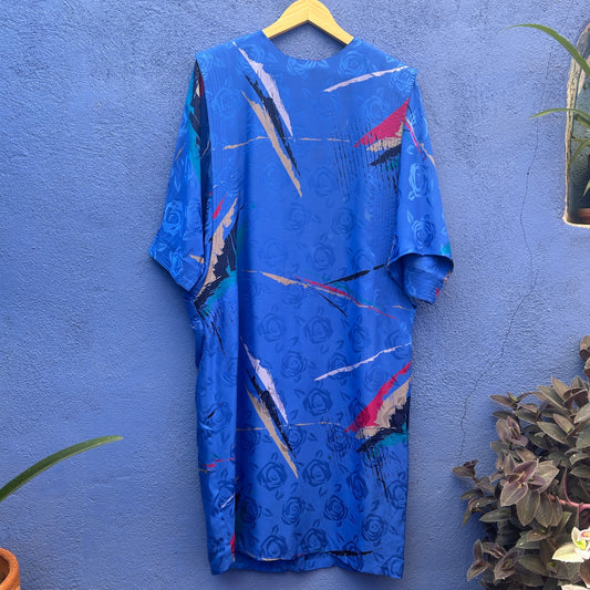 vintage 80s argenti silk sack dress