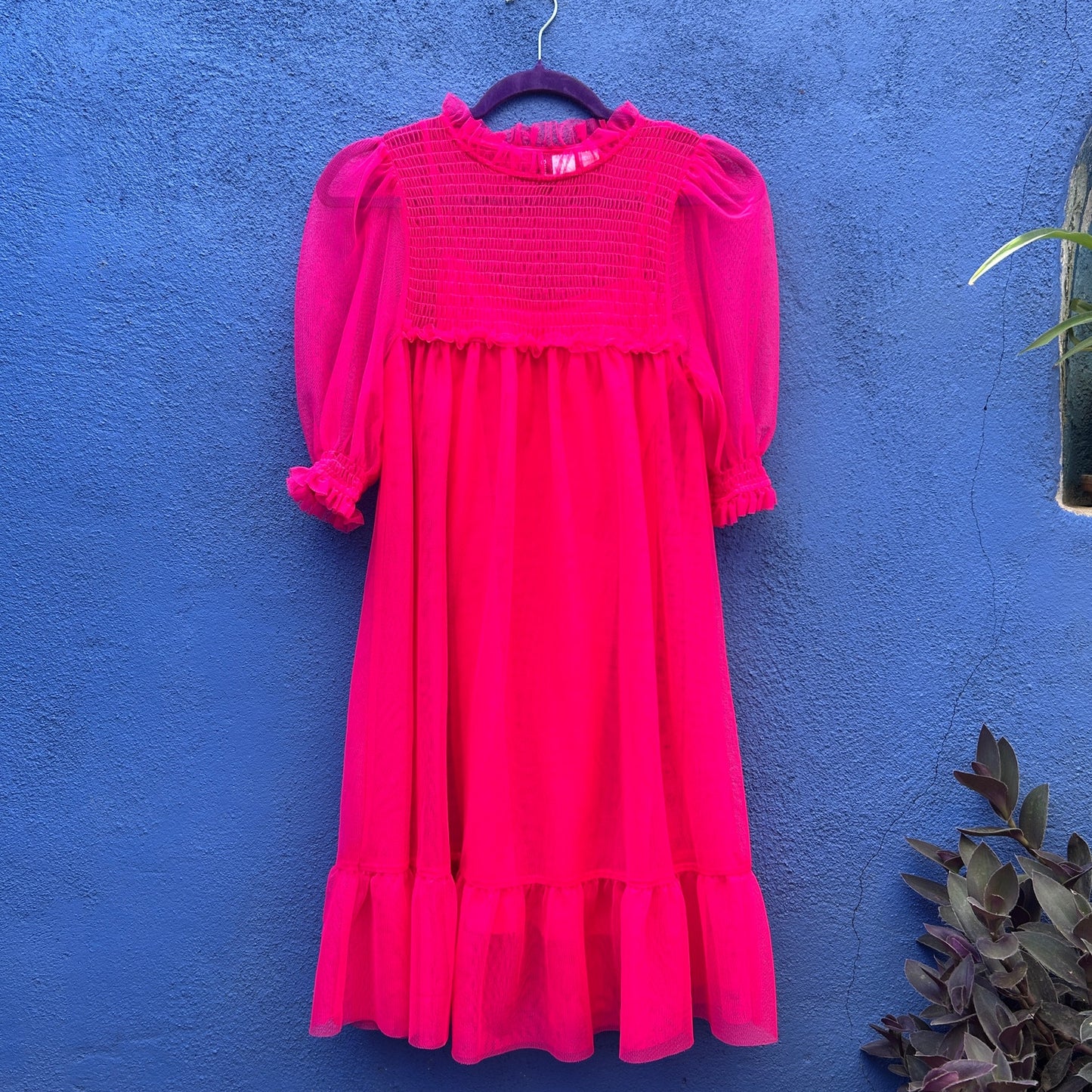 divided hot pink vintage nighty babydoll dress