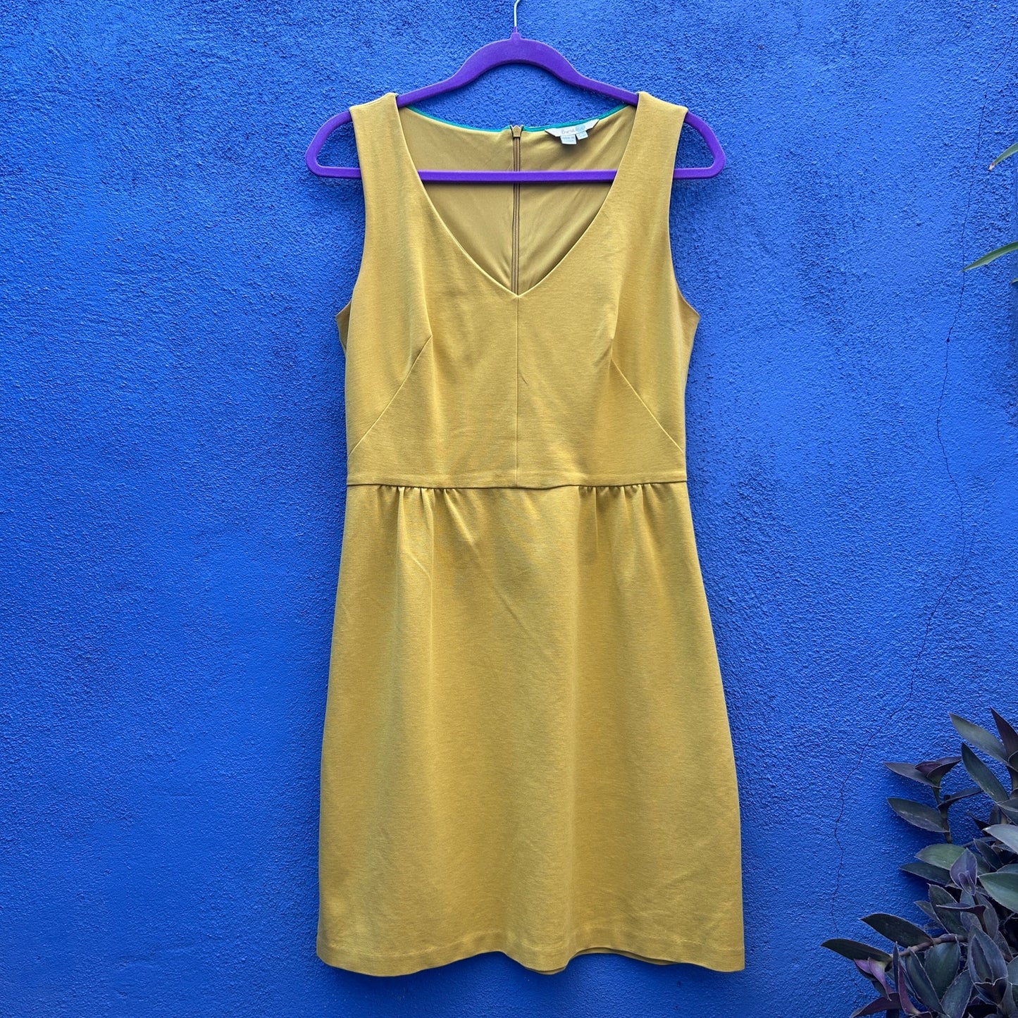boden mustard sleeveless shift dress