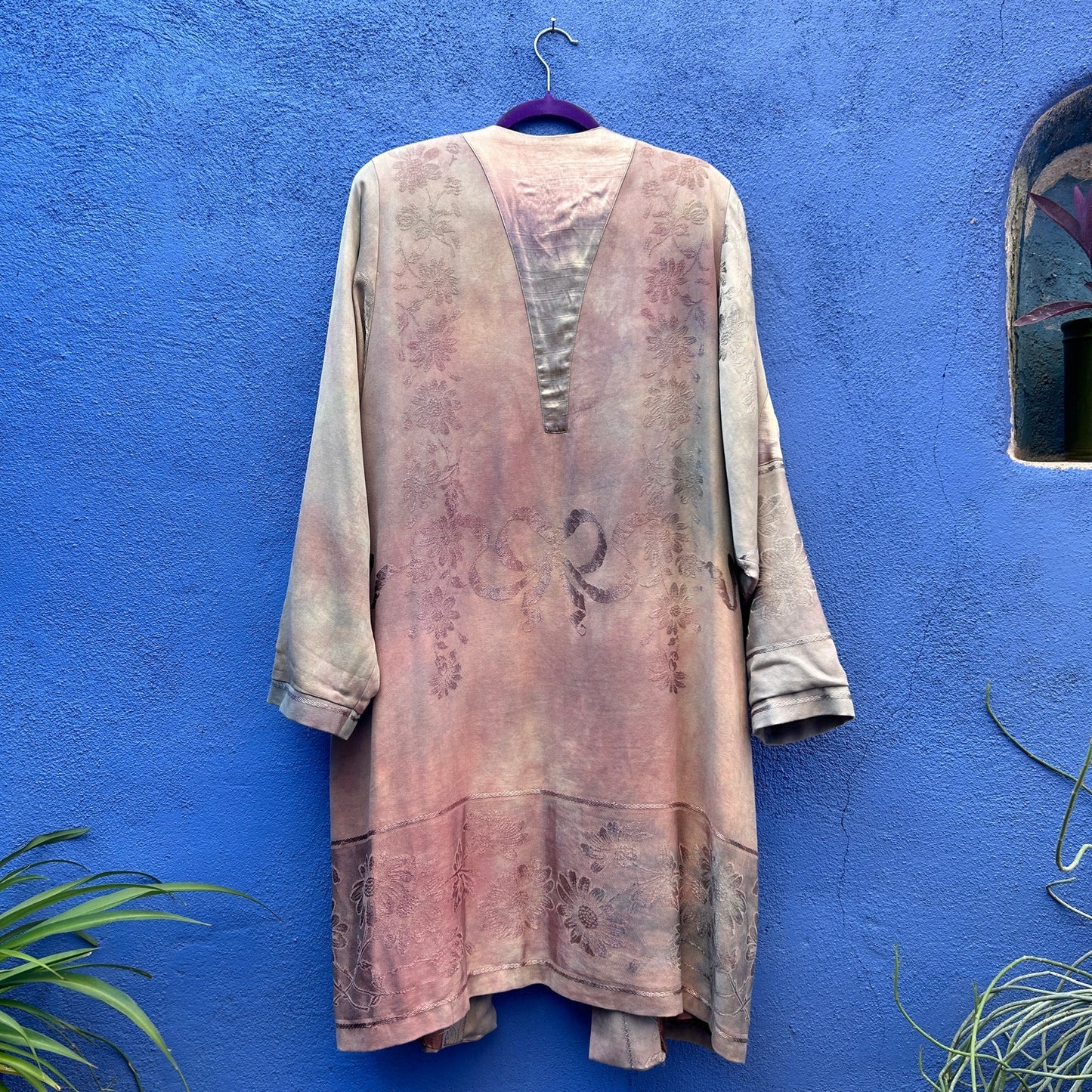 spain in america antique damask bespoke lagenlook duster