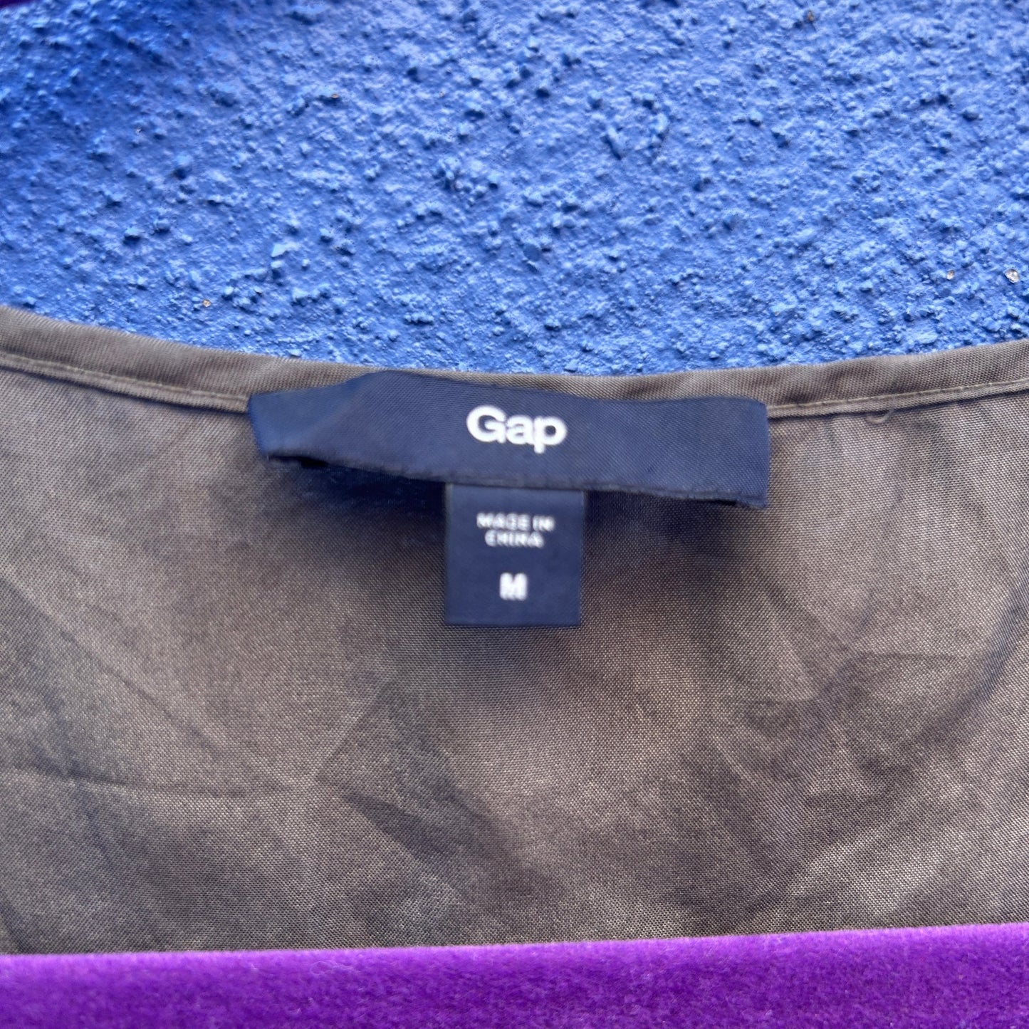 gap charcoal gray silk racerback tank