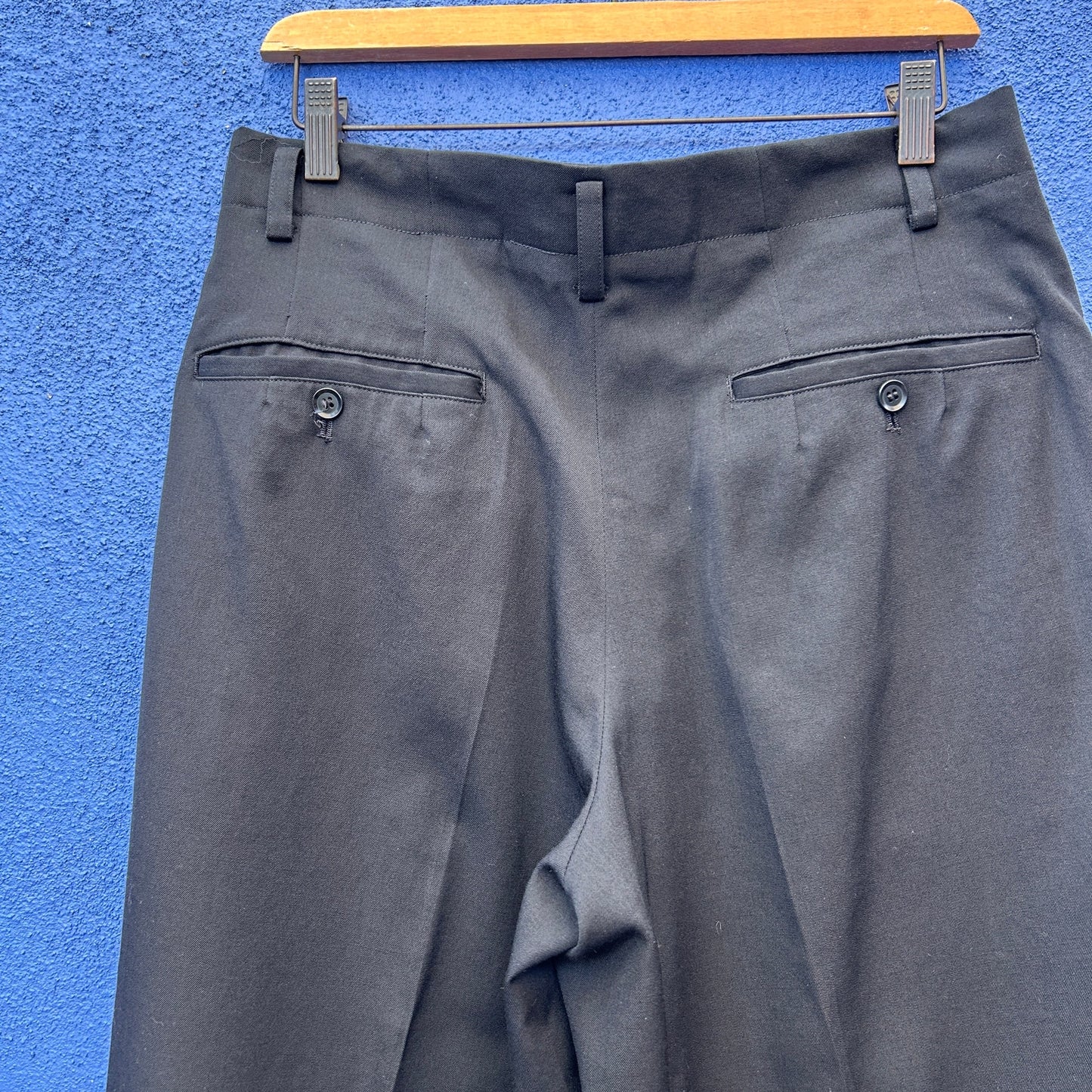 y's by yohji yamato black wool balloon leg trouser