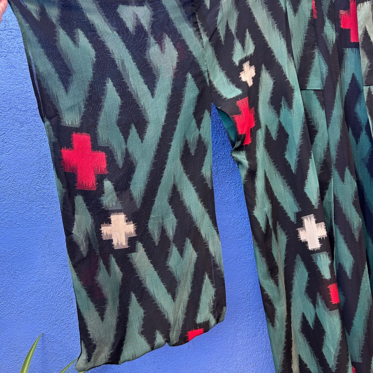 vintage antique handmade raw silk kimono robe