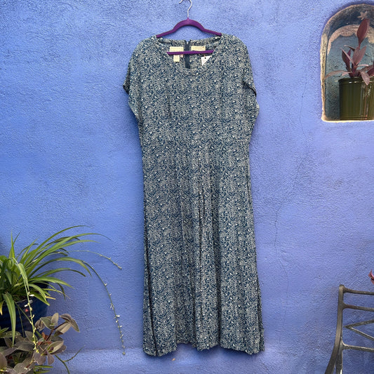 vintage 80s 90s karin stevens maxi market dress