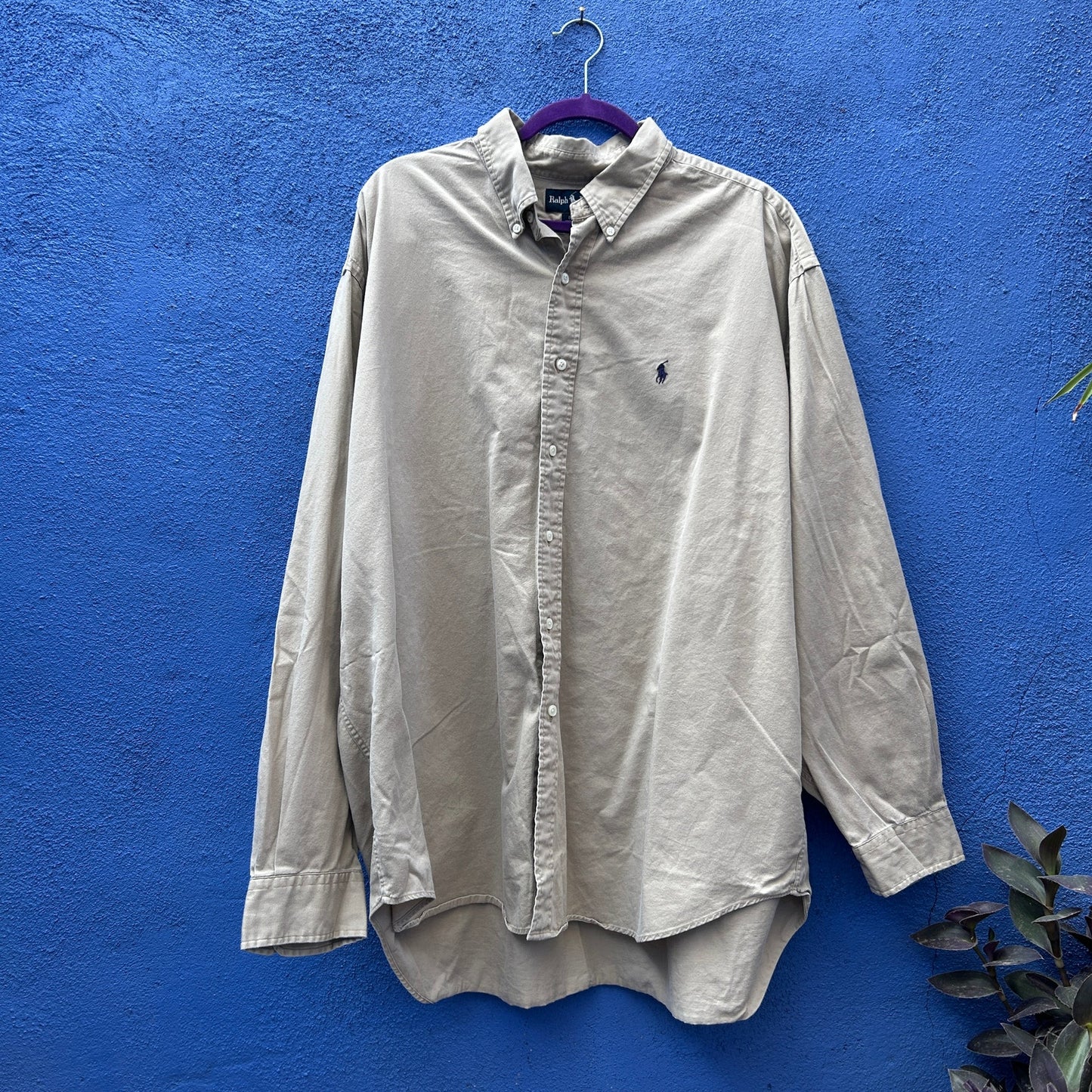 ralph lauren blue label blaire cotton button up