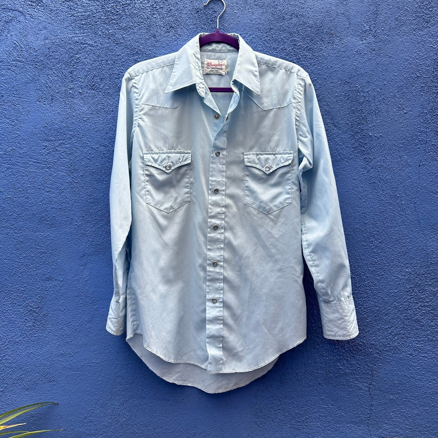 vintage wrangler single stitch western snap shirt