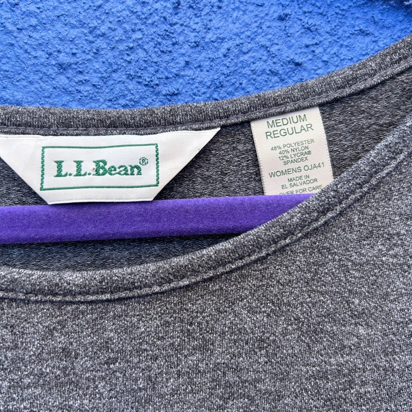 LL Bean Gray Jersey Market Dress