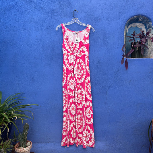 boden pink spring summer time maxi dress