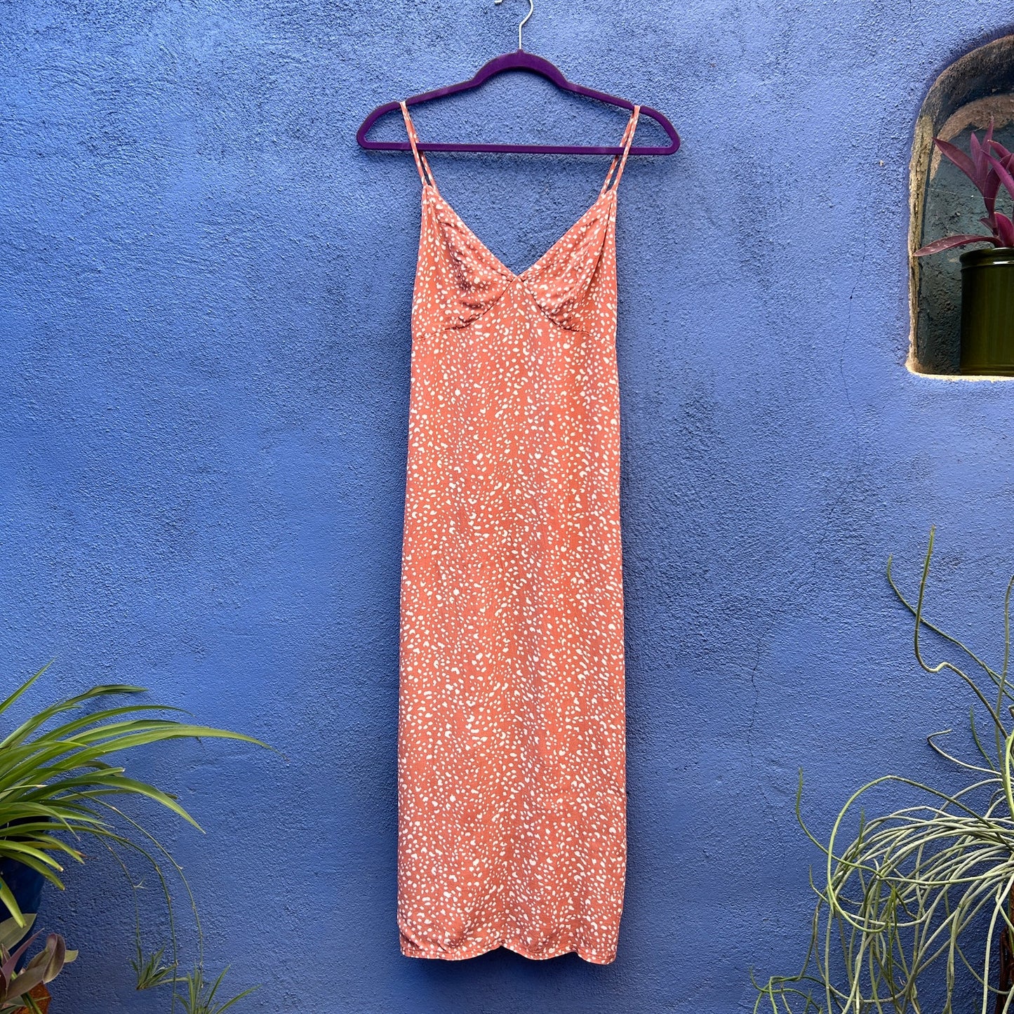 cotton on blush speckled slip dress