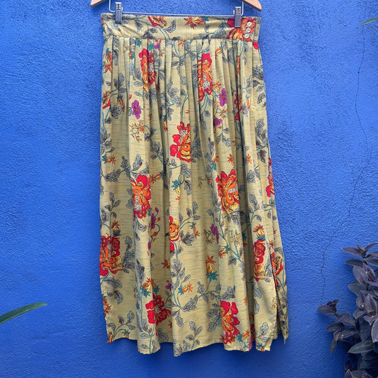 vintage 90s Y2K deadstock pacific silk floral skirt
