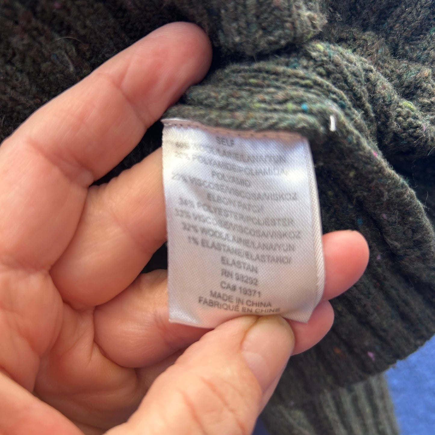 tibi cropped army green ribbed knit sweater