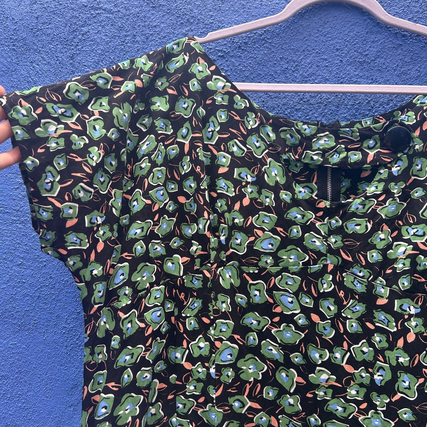 tatyana abstract floral print linen blend dress