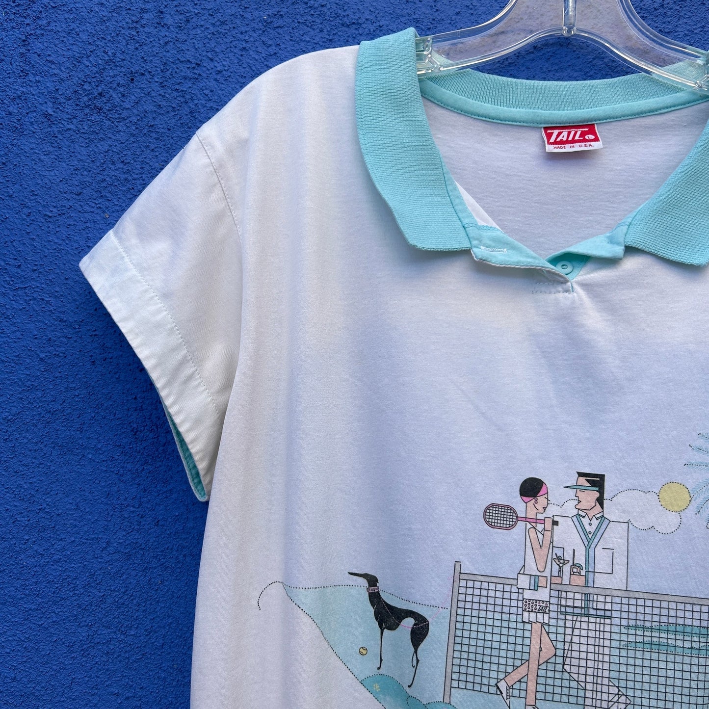 vintage 80s tail tennis top