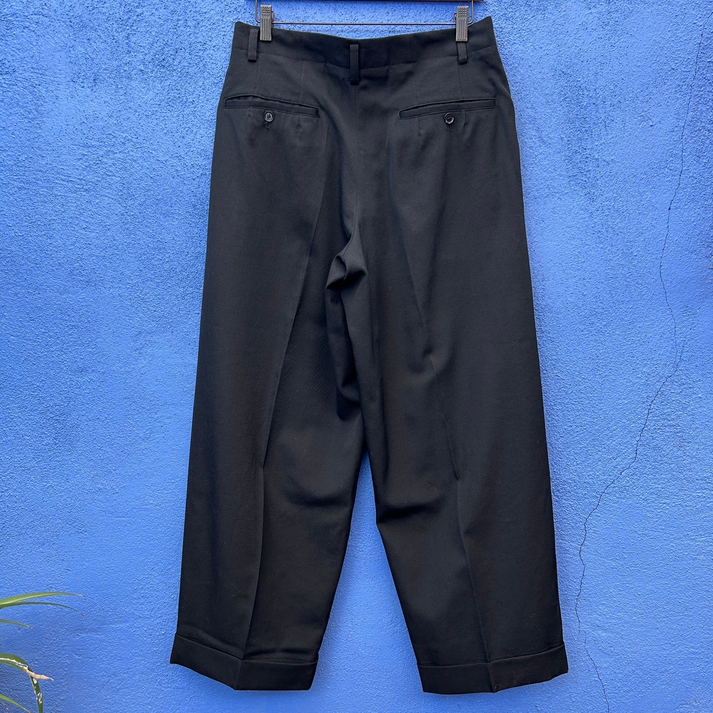 y's by yohji yamato black wool balloon leg trouser