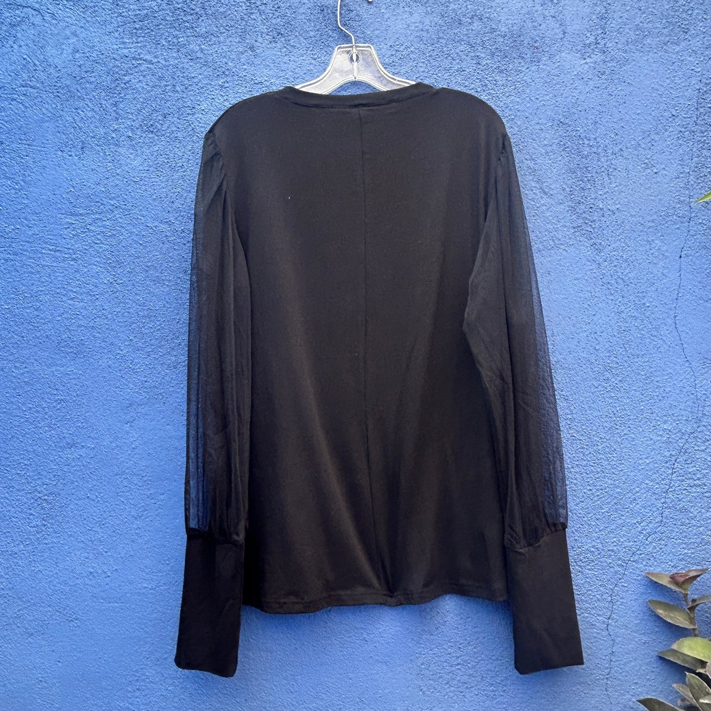 metamorphoza mesh balloon sleeve jersey top - NWT