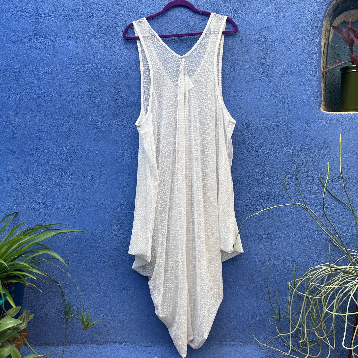 dress to kill white sheer sleeveless cocoon maxi dress
