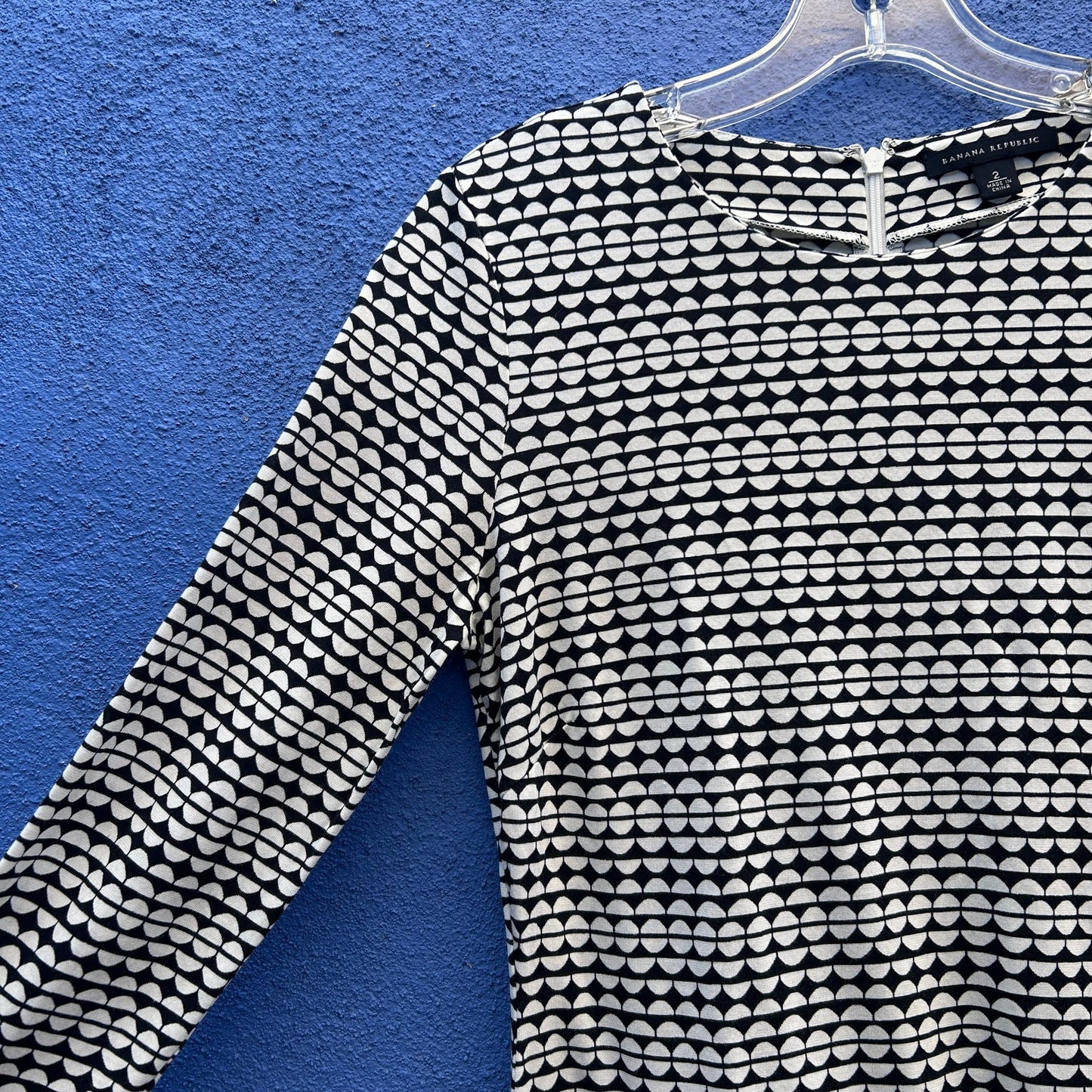 banana republic black and creamy white bodycon dress