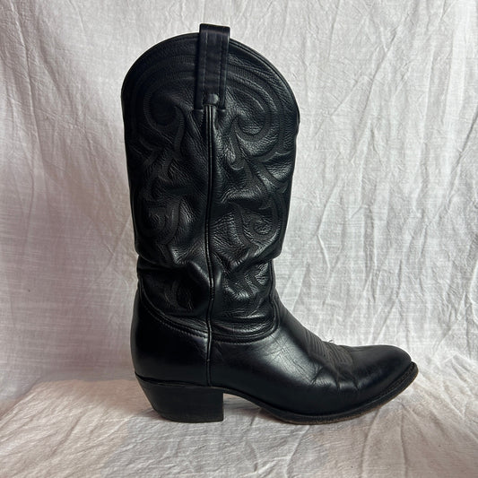 tony lama black men's western boots