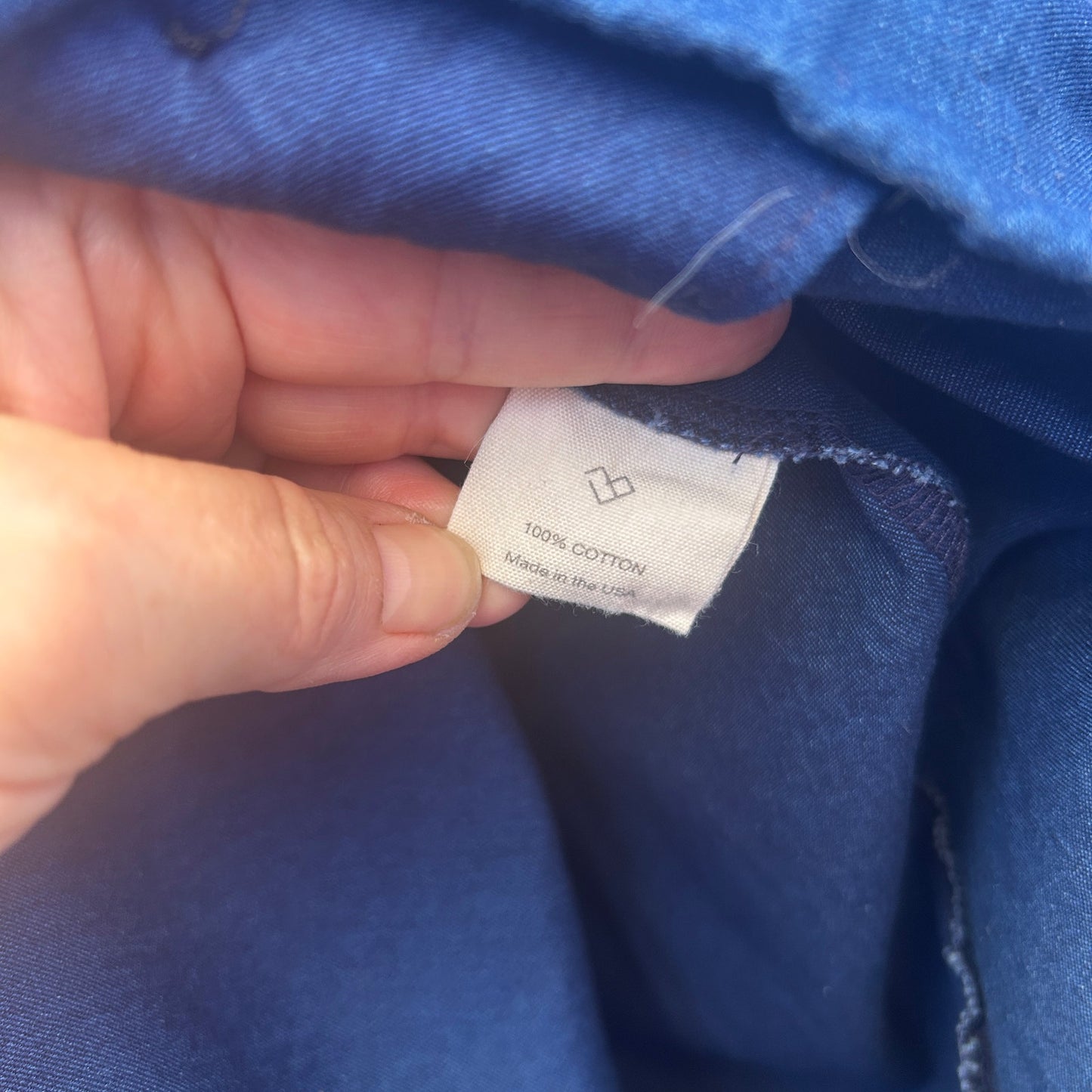 micaela greg navy cotton button and tie front dress