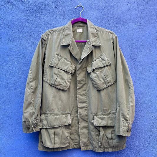 vintage tropical combat military jacket