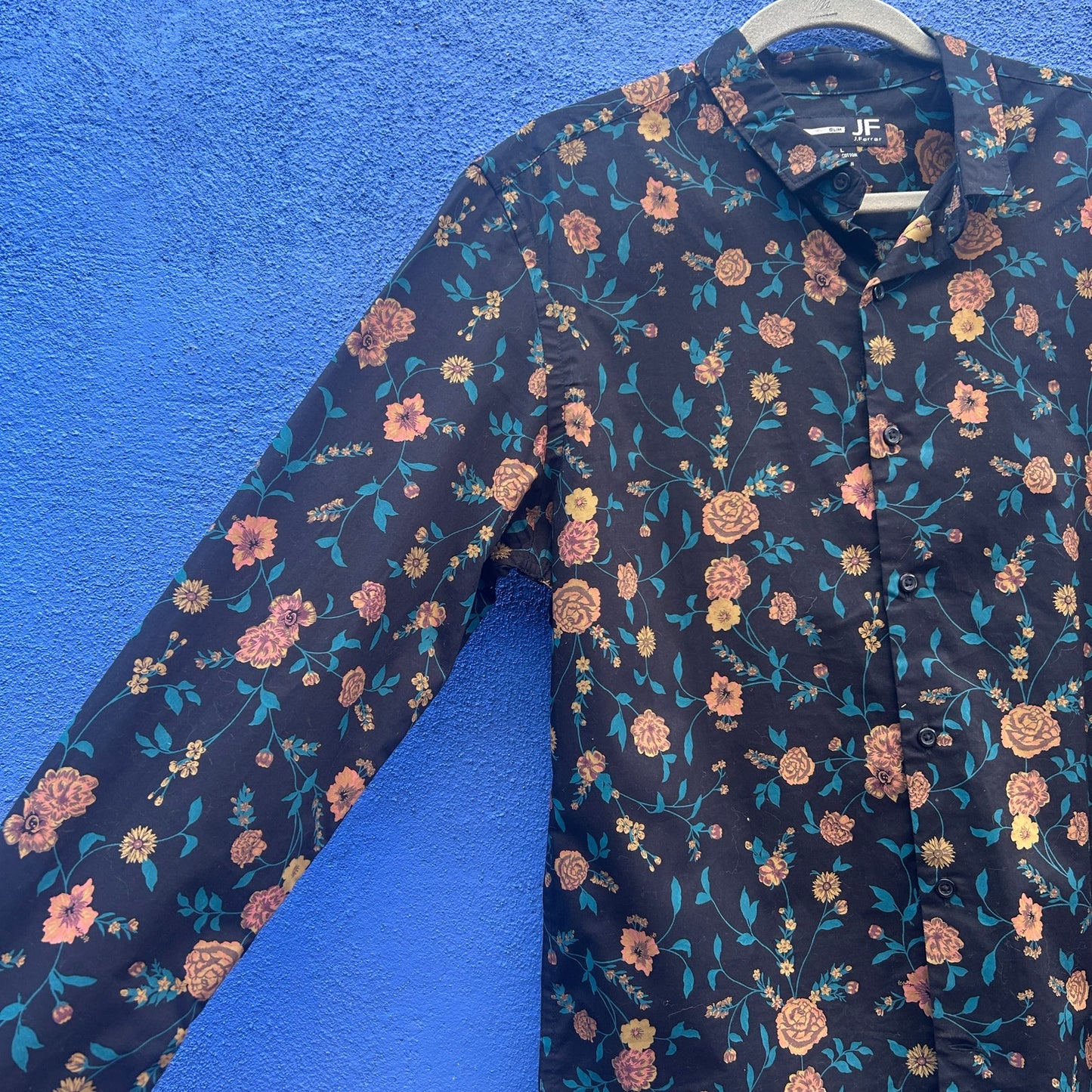 j.ferrar slim fit floral button up