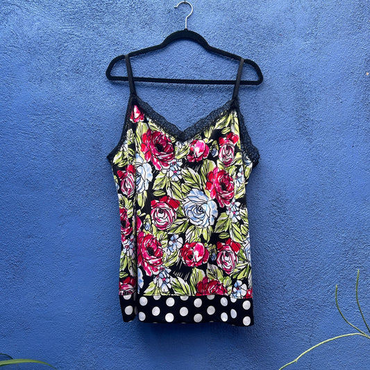 lane bryant floral and dot cami tank