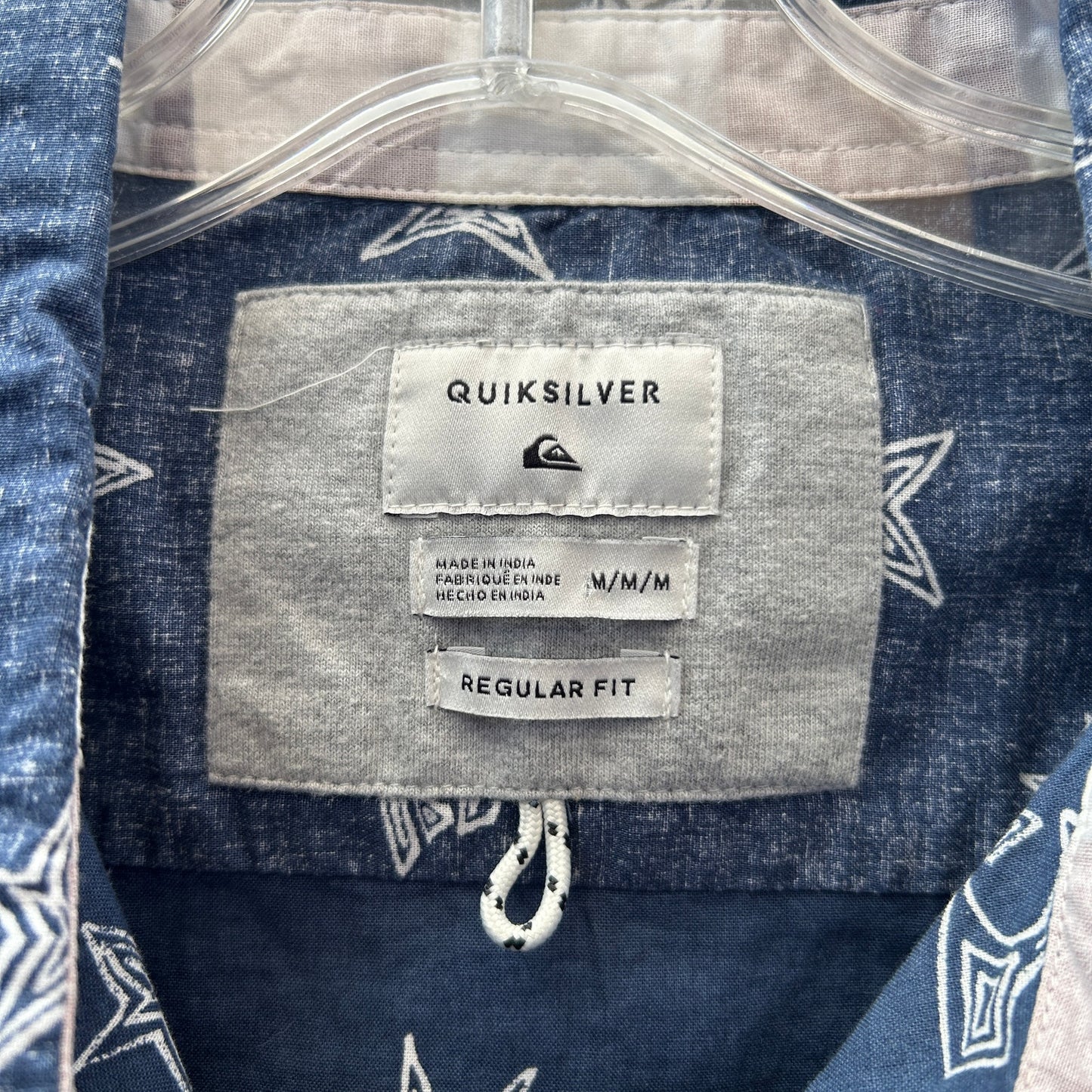 quiksilver regular fit patriotic regular fit cotton  button up