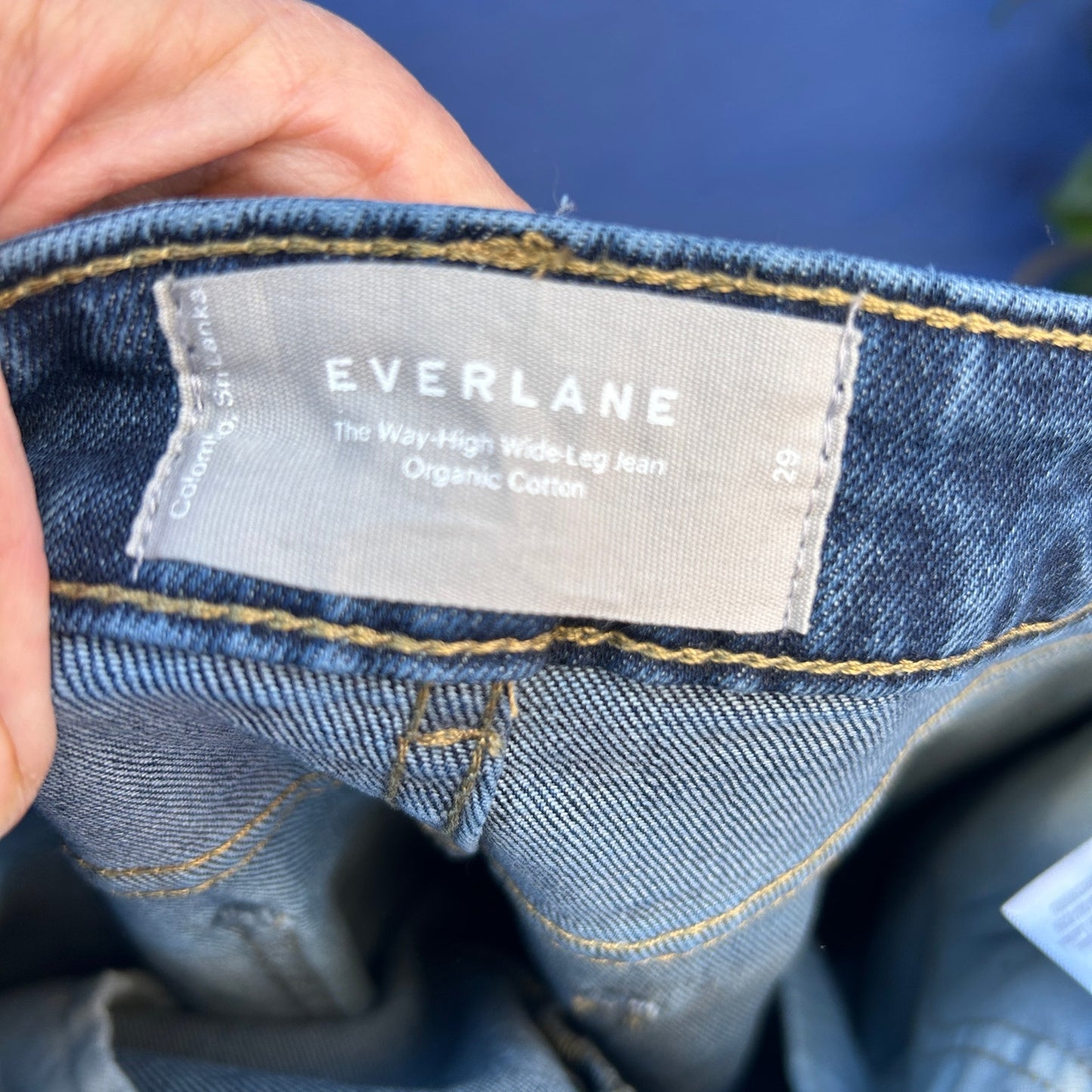 everlane the way high wide leg organic cotton denim jean