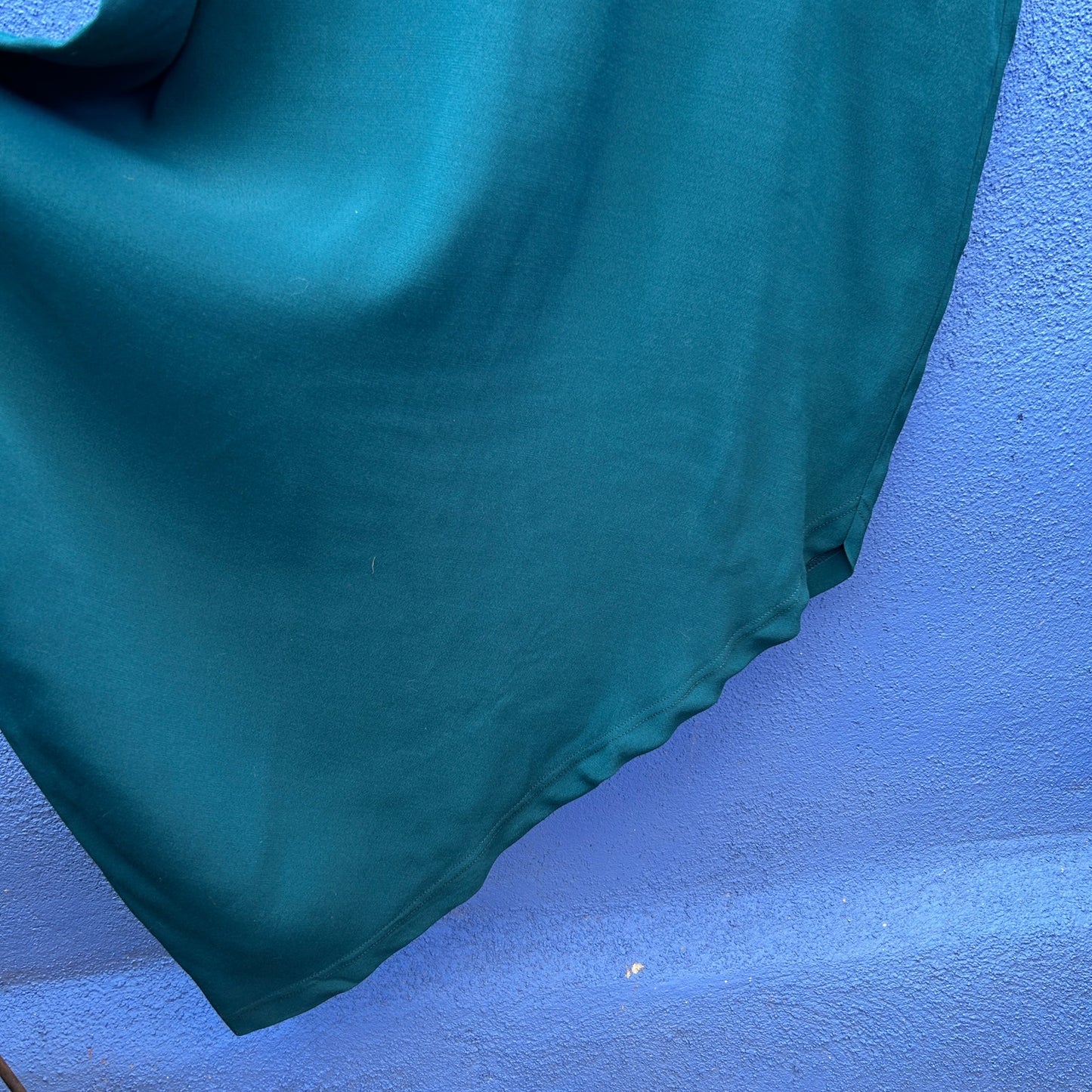 universal standard iconic geneva green asymmetrical hem maxi dress