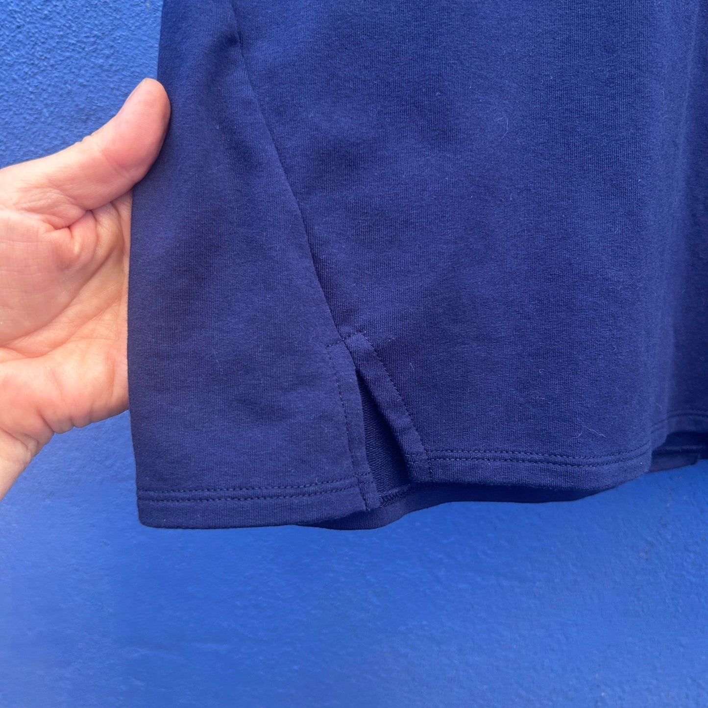 universal standard navy jersey polo