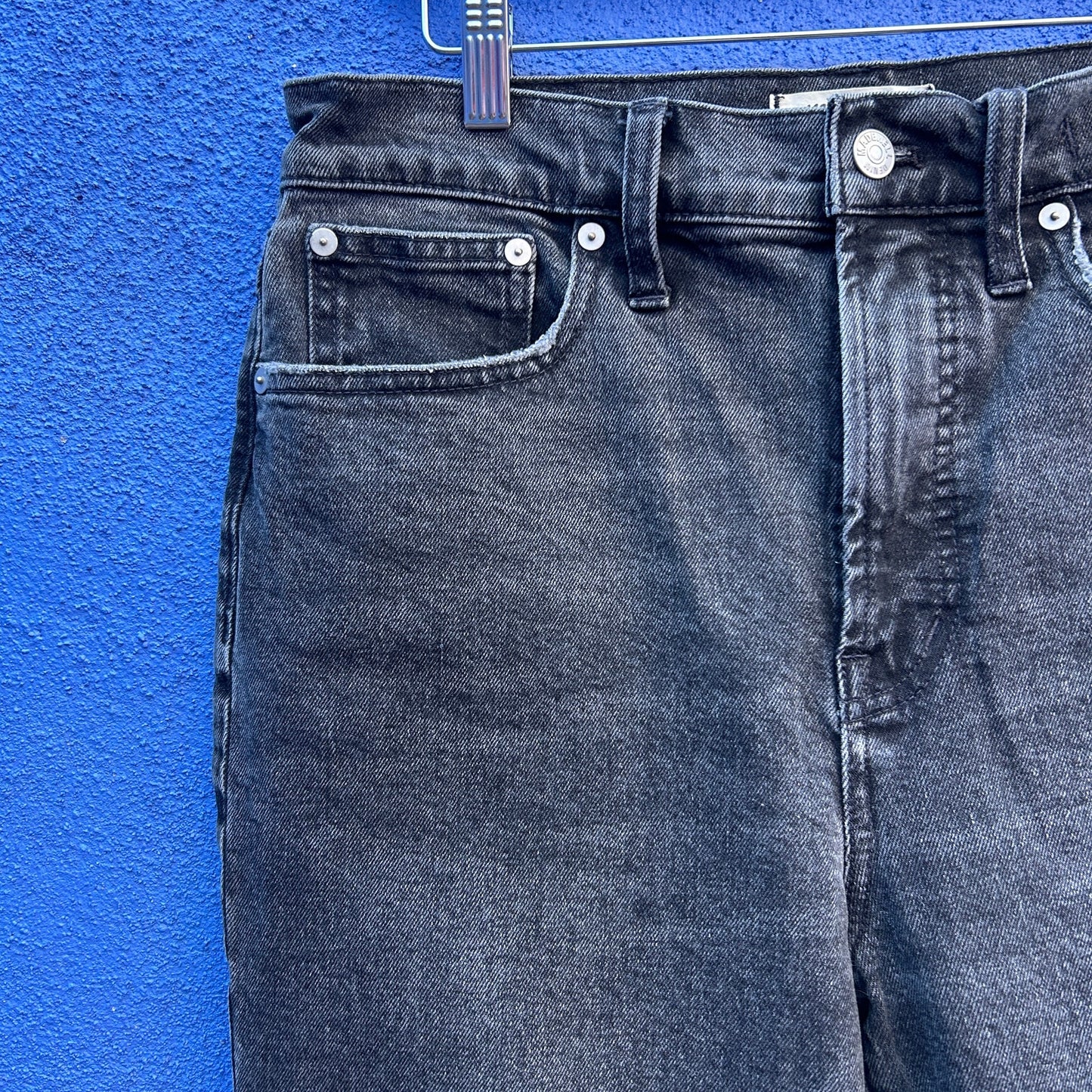 madewell the perfect vintage jean in faded black denim