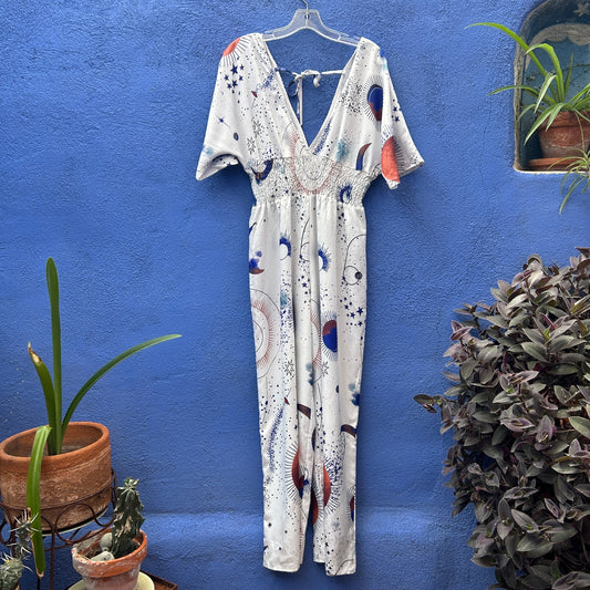 coramoon celestial print jumpsuit