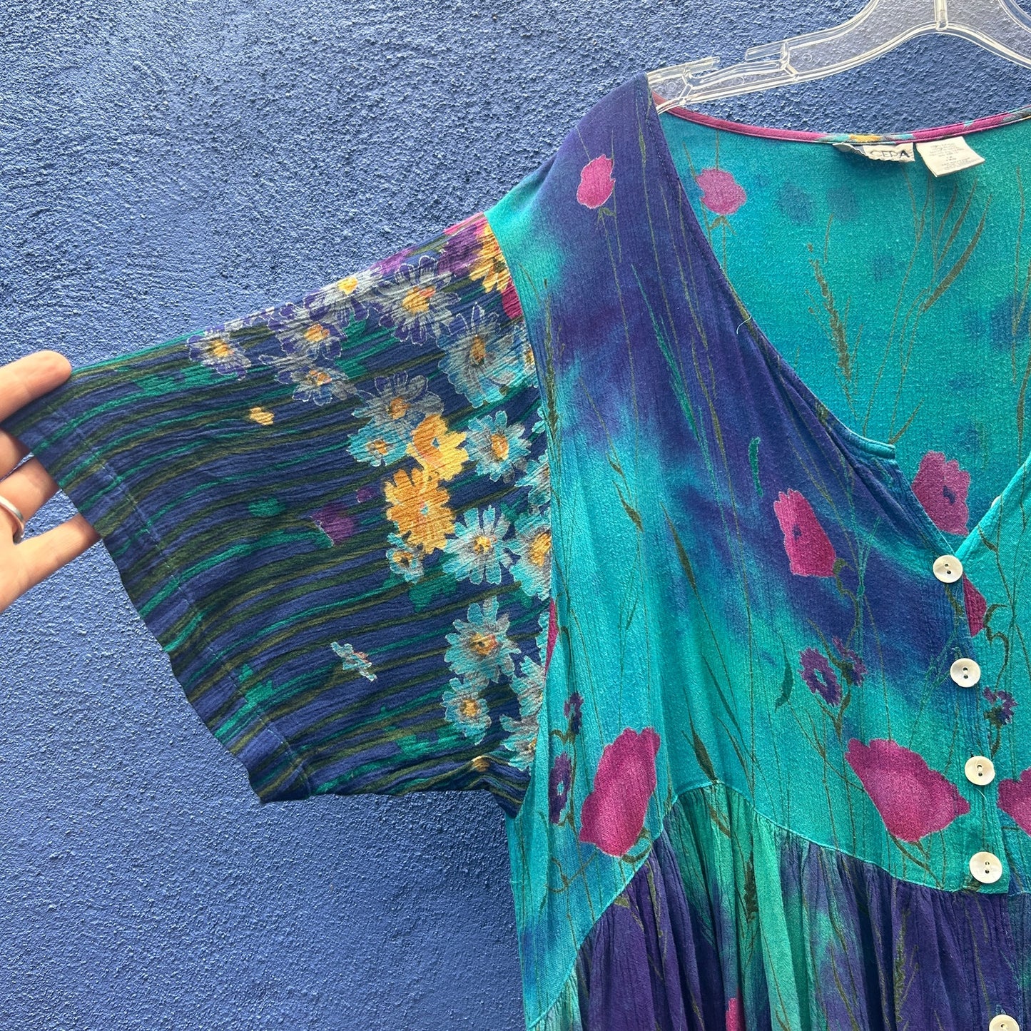 vintage 90s la cero rayon market dress
