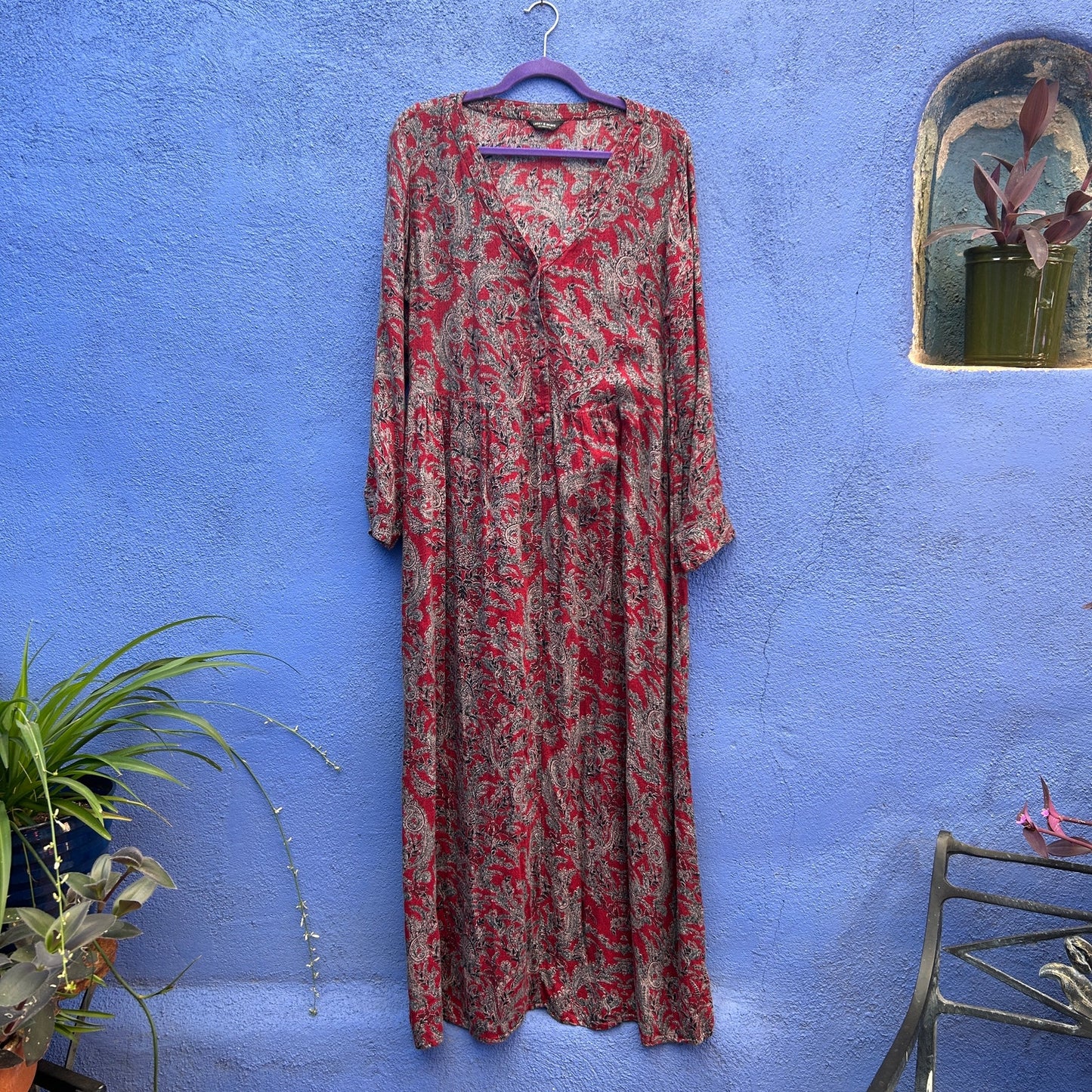 lucky brand paisley print market dress