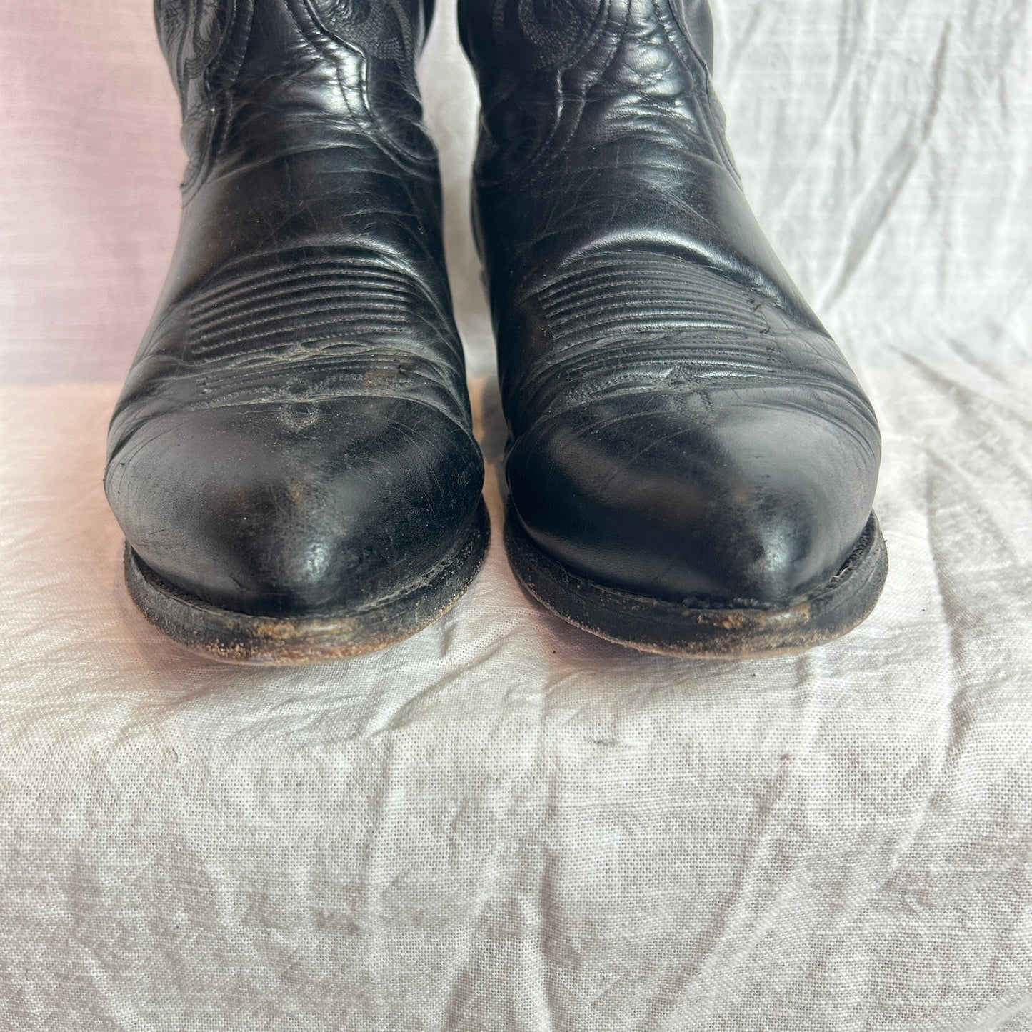 tony lama black men's western boots