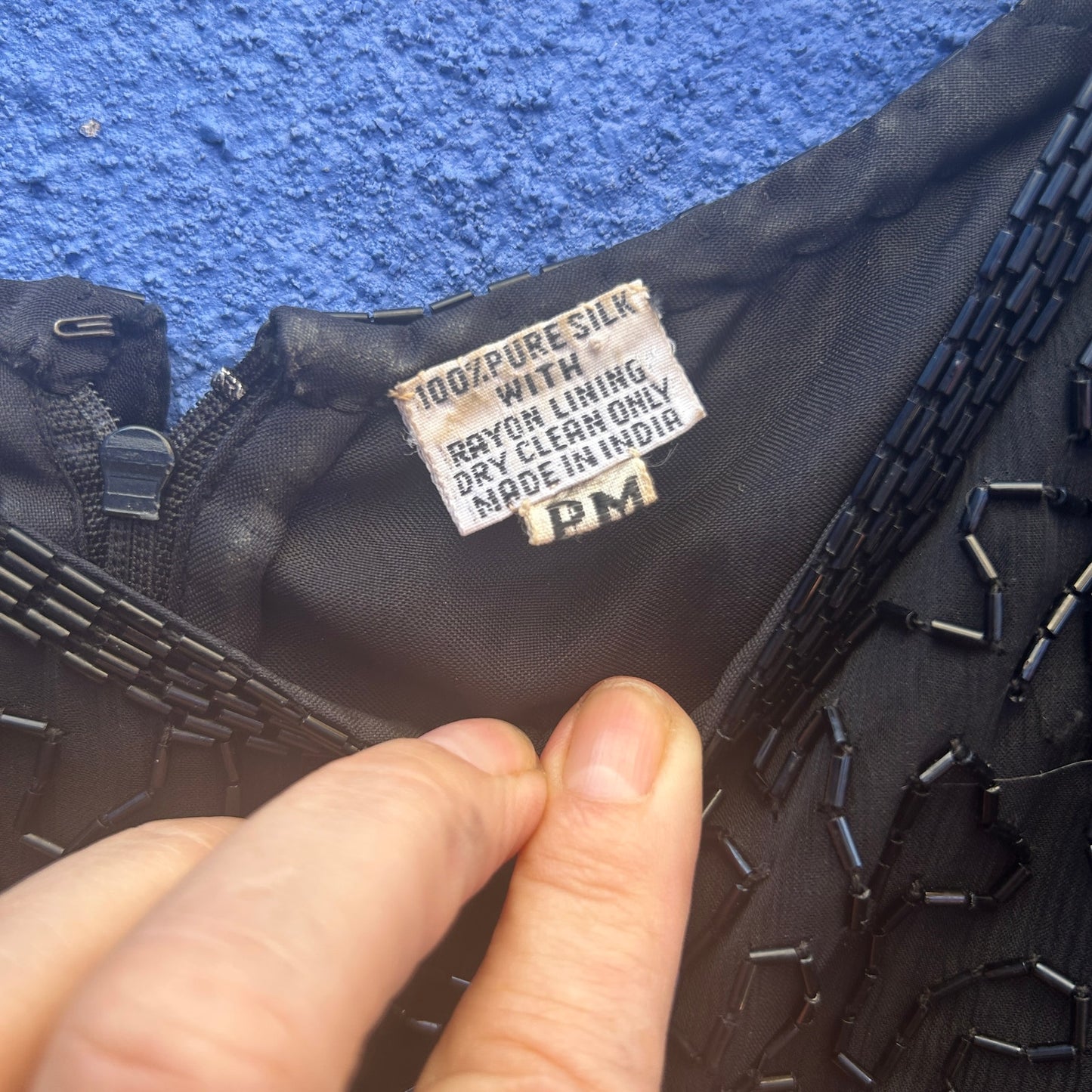 vintage laurence kazar beaded silk cocktail dress