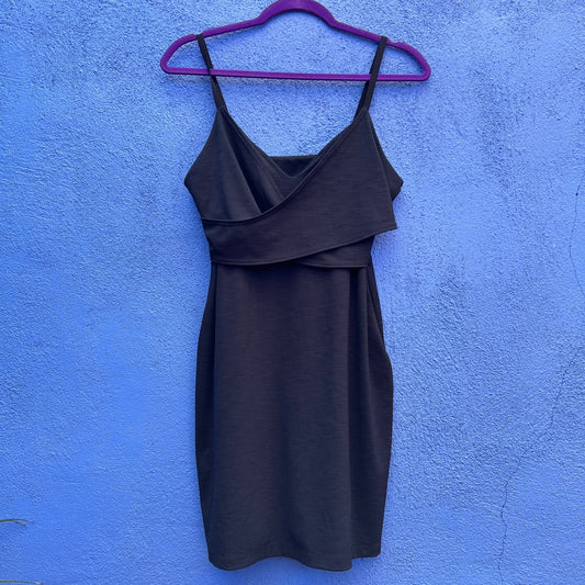 beyond yoga navy ribbed tank dress