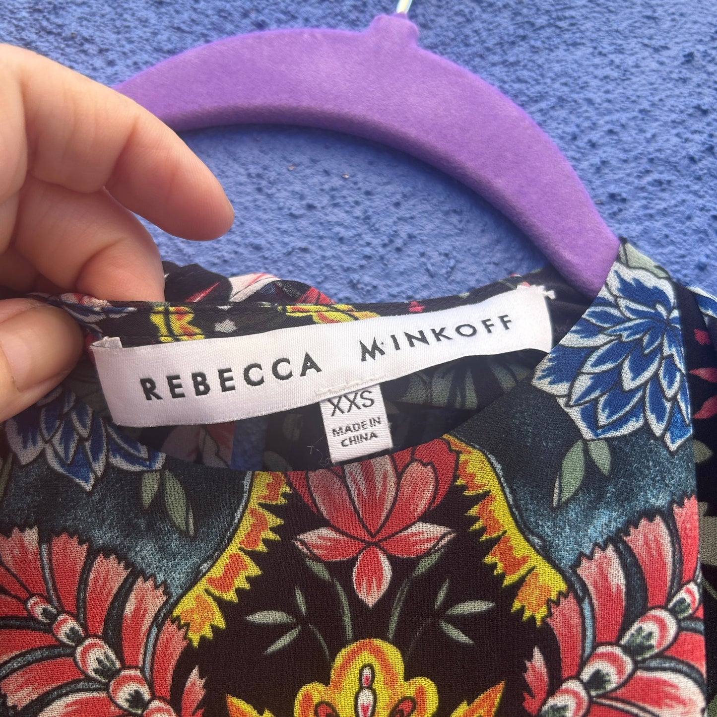 rebecca minkoff sheer poof sleeve floral top