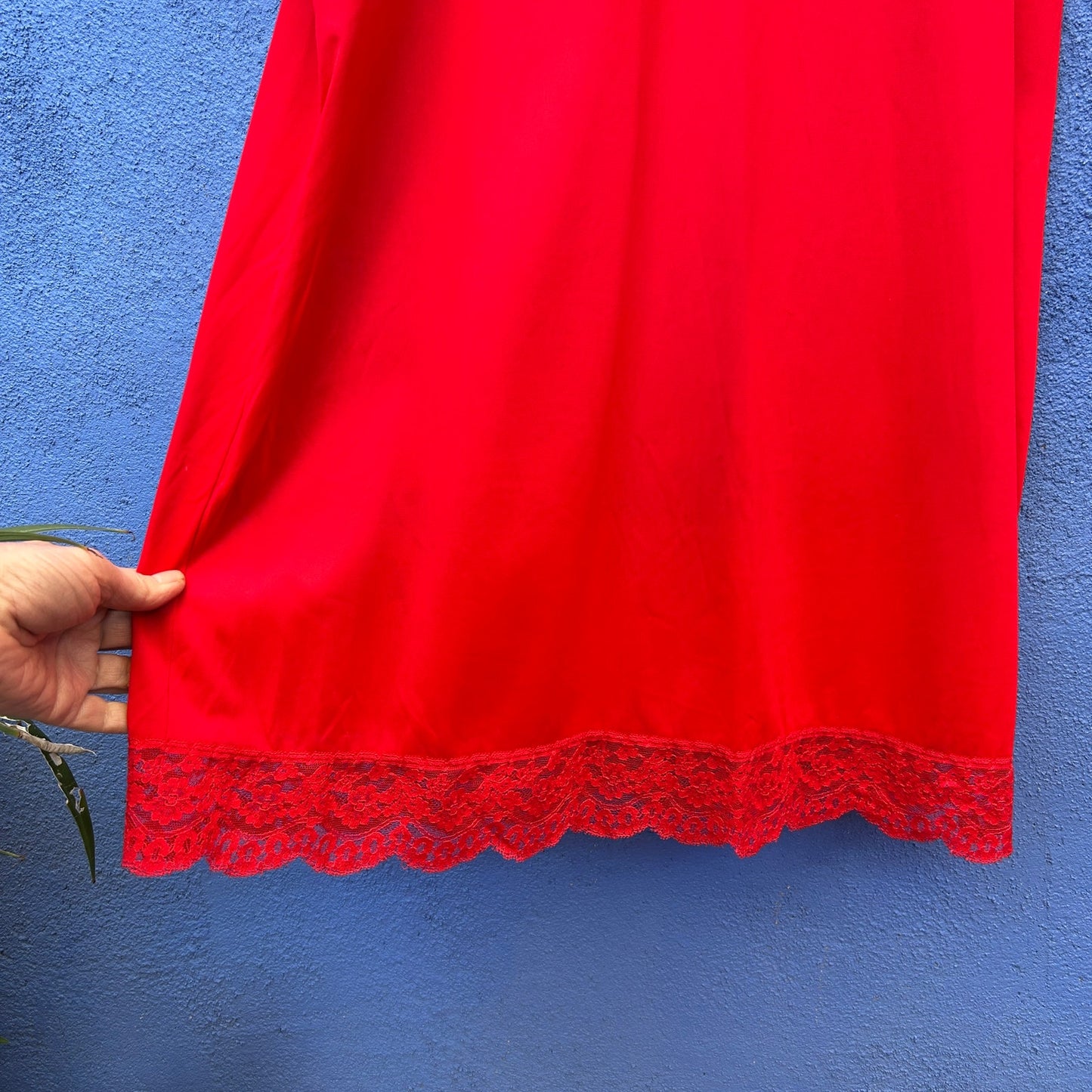 vintage red slip dress