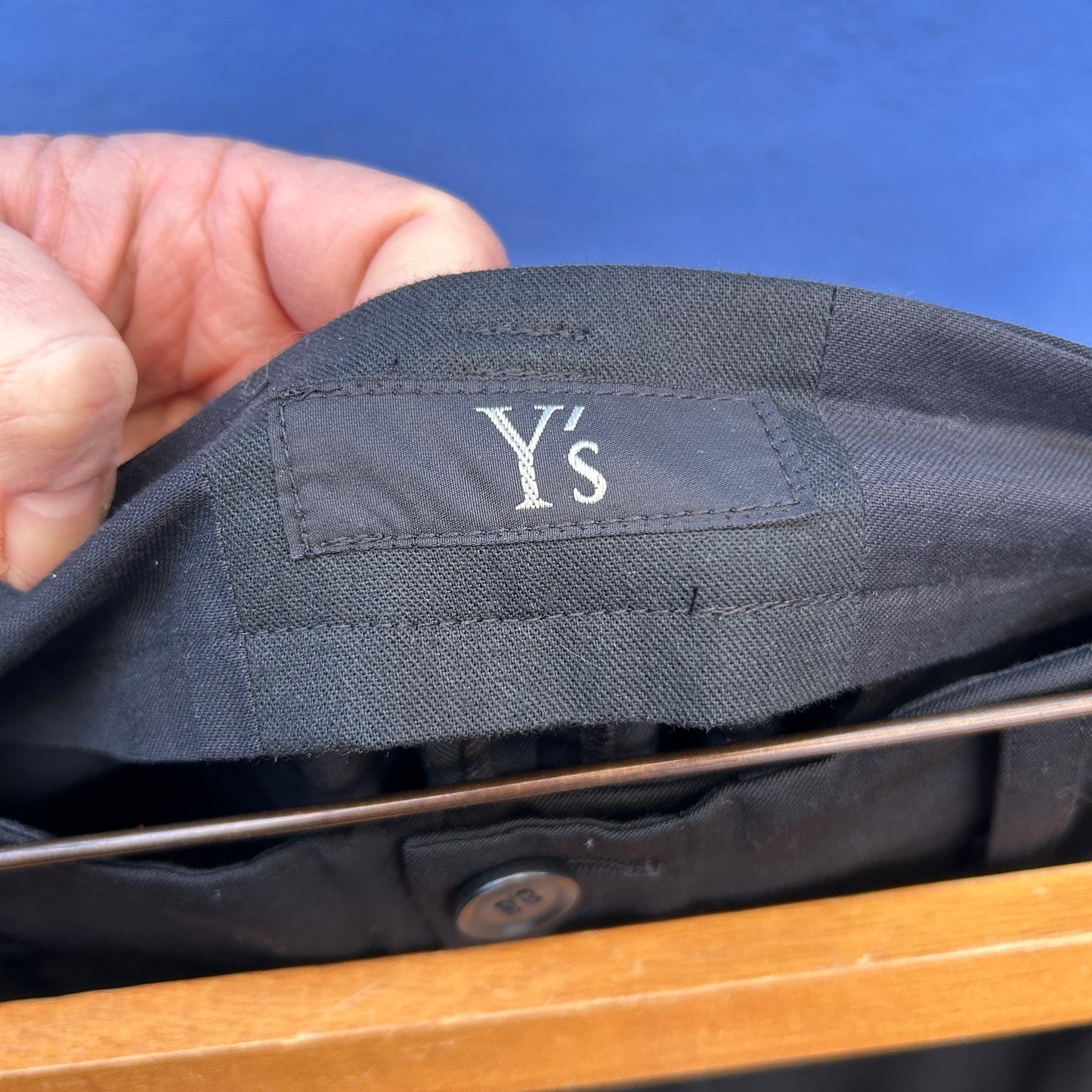 y's by yohji yamato black wool balloon leg trouser